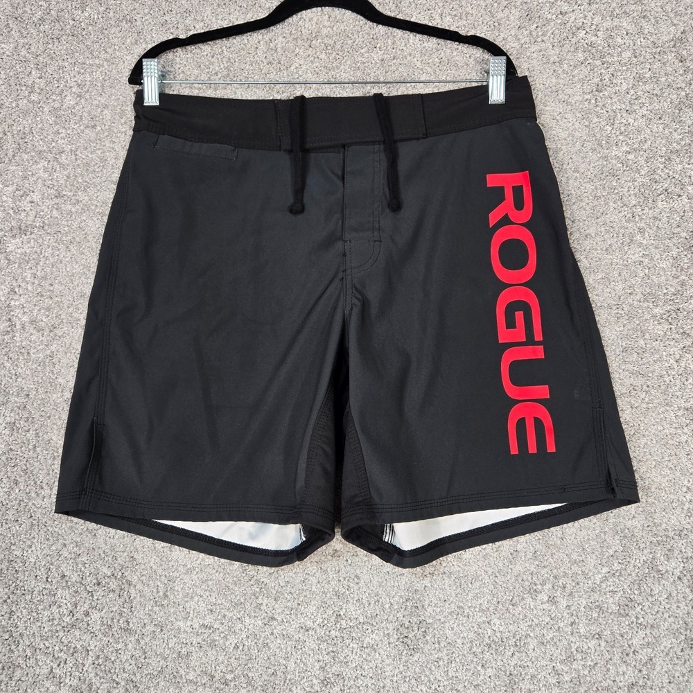 Rogue Shorts Mens 32 Black red CrossFit Training Boardshort Made USA